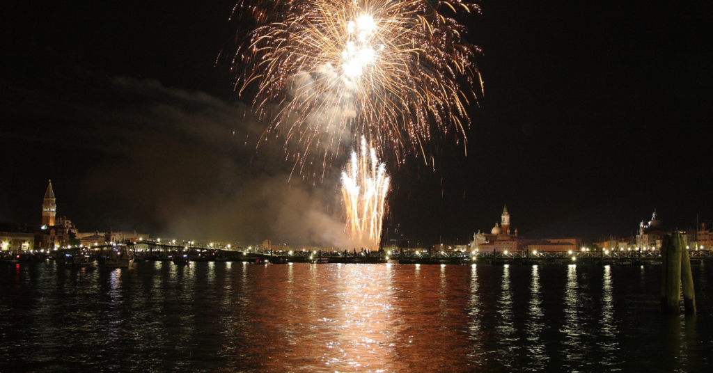 festa del redentore 2024, venezia, fuochi d'artificio, laguna, giudecca